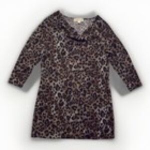 Michael Michael Kors leopard print 3/4 sleeve sweater dress Size Medium